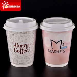 Colour Logo Print Coffee Spill Grease Proof Paper Cup